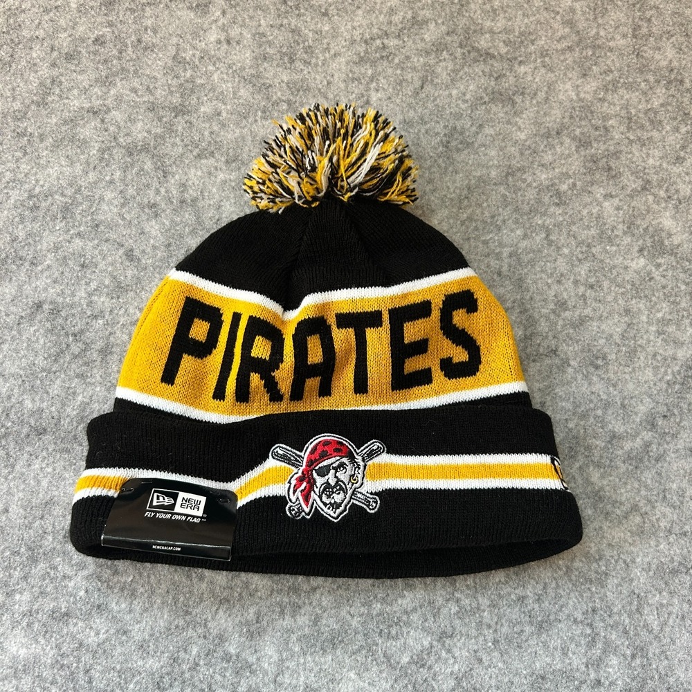 New Era Pittsburgh Pirates Beanie Knit Winter Hat Black Yellow Baseball NWT